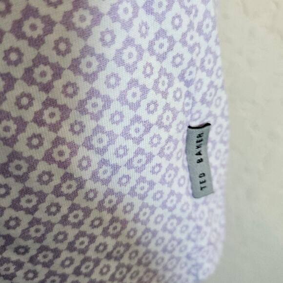 Ted Baker London Collared Lemsher Knit Stretch Polo Shirt Purple Size 5 Men's XL - Picture 7 of 9